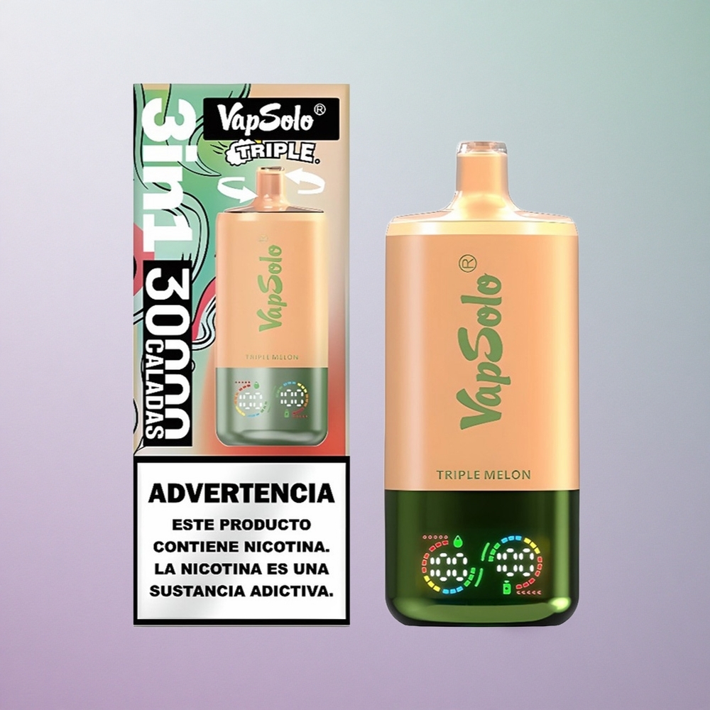 VapSolo Triple 30000 Puffs Triple Melone 40ml Italy wholesale Tipo-C