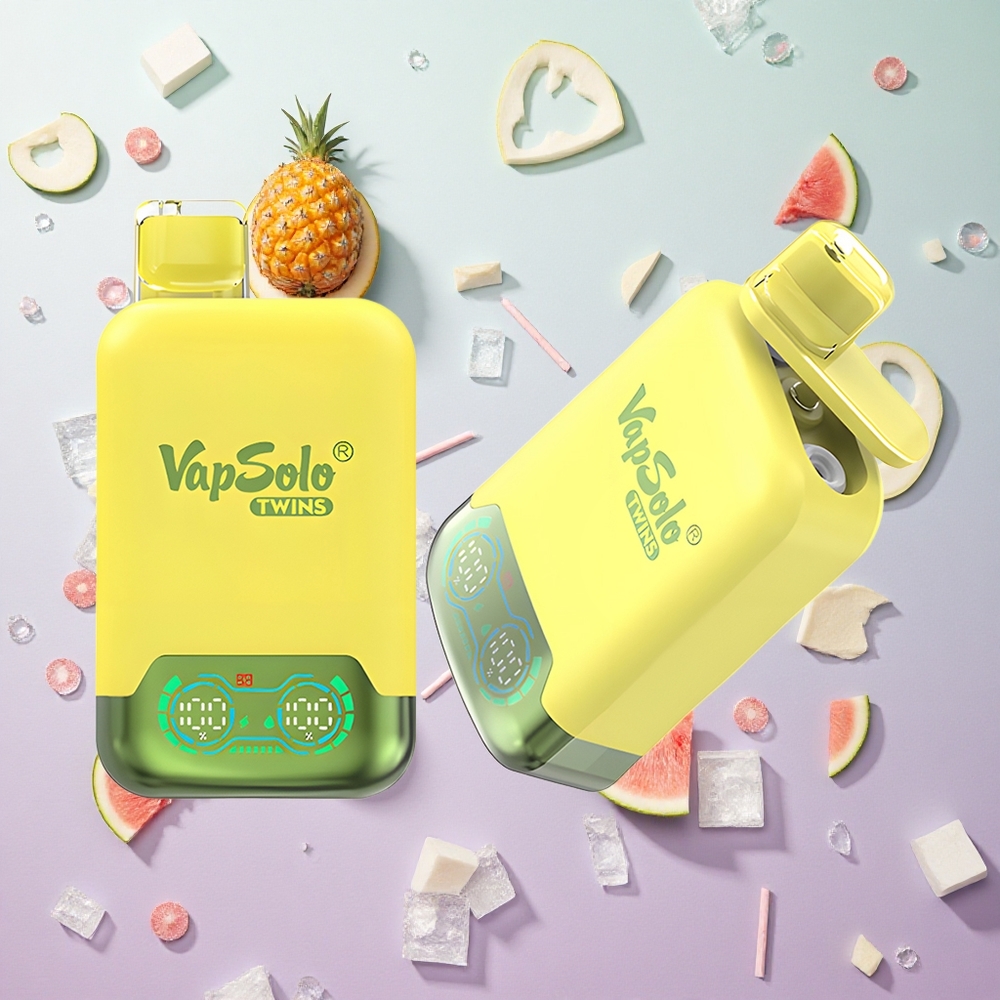 Vapsolo Twins 20000 Puffs Ananas Cocco & Anguria Ghiacciato Italy wholesale 40ml 2 serbatoi