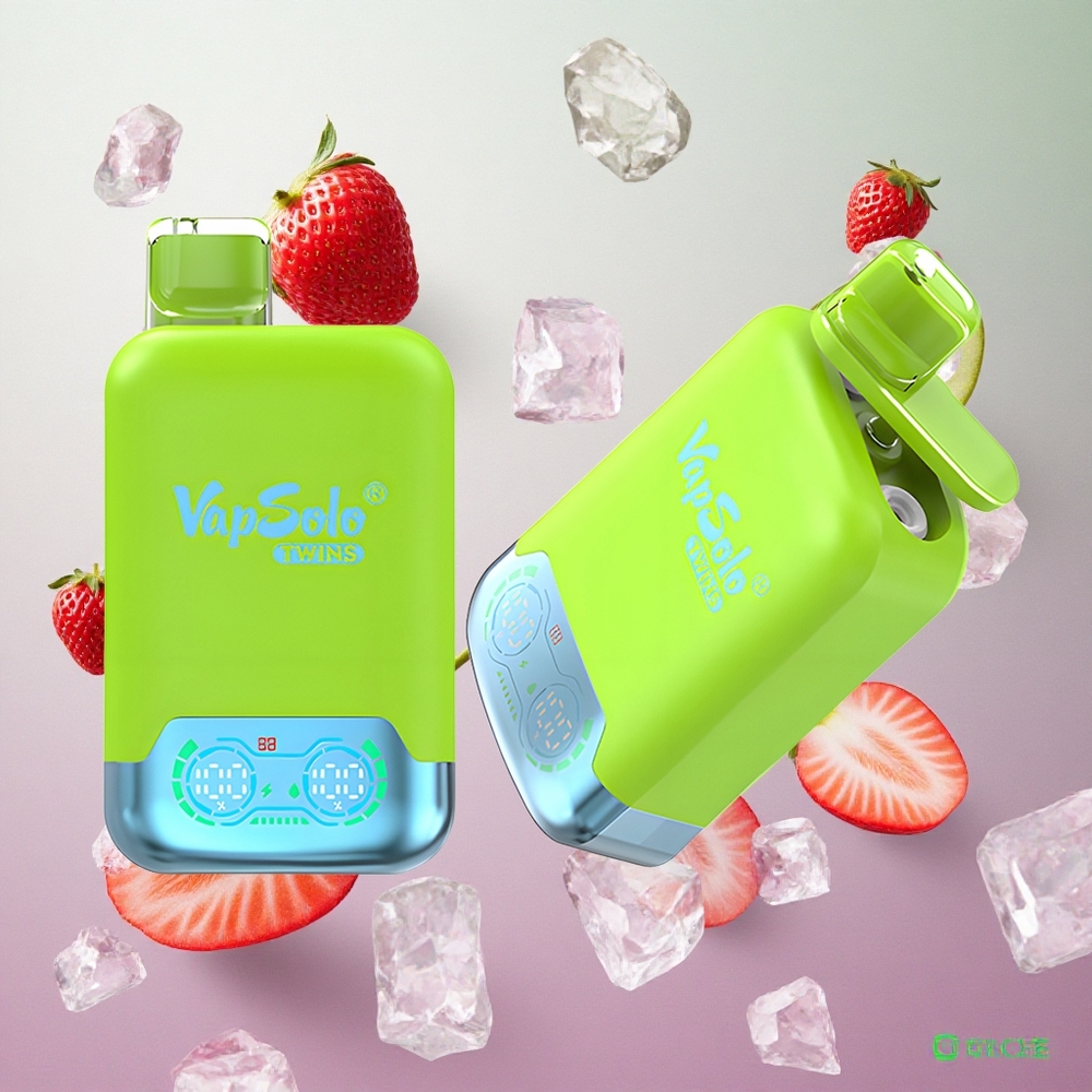 Vapsolo Twins 20000 Puffs Fragola Kiwi & Fragola Lampone Cherry Ice 40ml Italy wholesale Tipo-C
