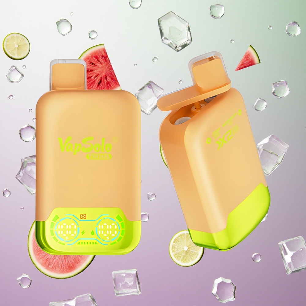 Vapsolo Twins 20000 Puffs Limone Lime & Anguria Ghiacciato Italy wholesale Serbatoi: 2, Porta Type-C