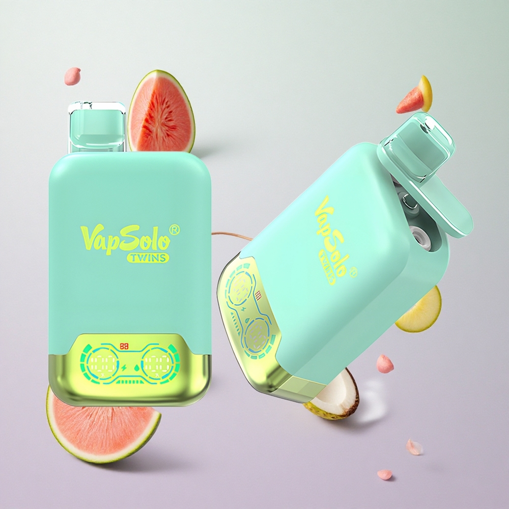 Vapsolo Twins 20000 Puffs Melone Triplo & Ananas Cocco Italy wholesale 40 ml 2 serbatoi