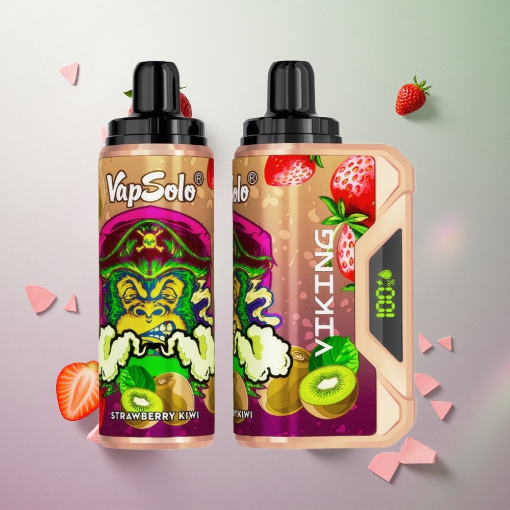 VapSolo VIKING 12000 Puffs Fragola Kiwi Italy wholesale con 22ml e-liquido