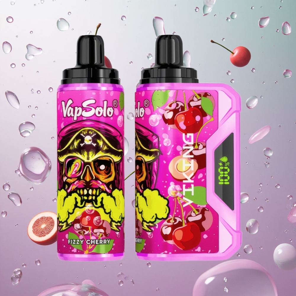 VapSolo VIKING 12000 Puffs Sigaretta Elettronica Usa E Getta Ciliegia Frizzante Italy wholesale con 22ml e-Liquid