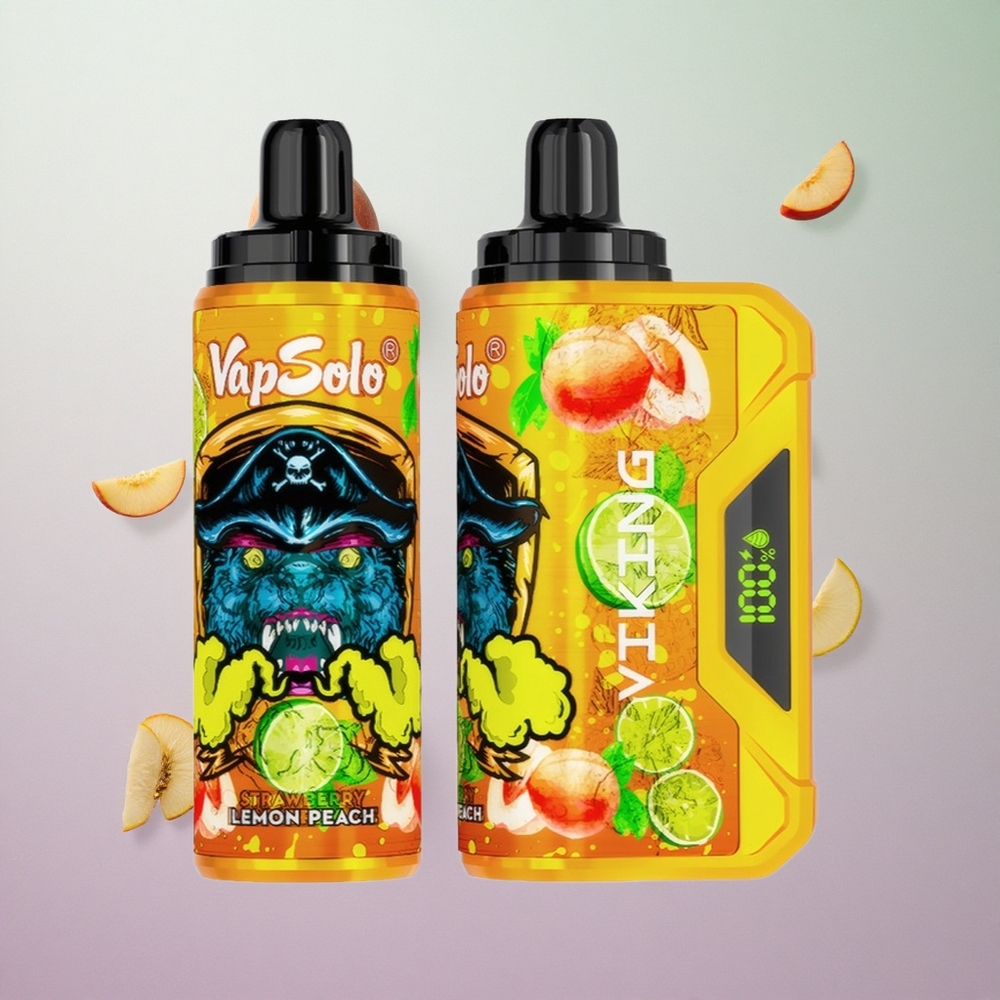 VapSolo VIKING 12000 Puffs Sigaretta Elettronica Usa E Getta Limone Pesca Italy wholesale con 22ml e-Liquido