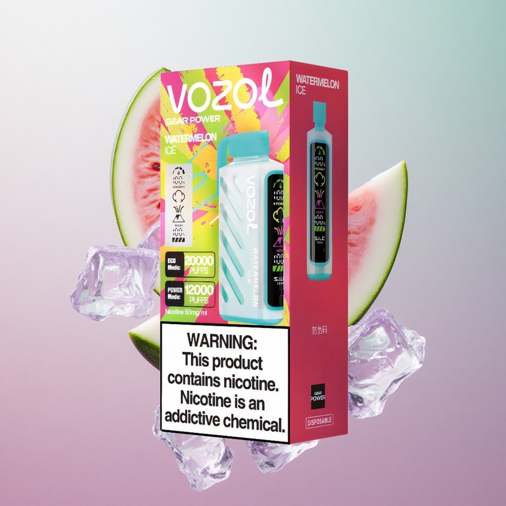 VOZOL Gear Power 20000 Puffs Anguria Ghiaccio Italy wholesale Display Schermo Intero