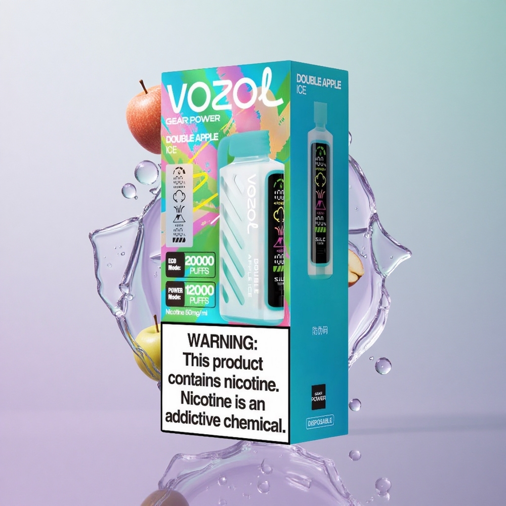 VOZOL Gear Power 20000 Puffs Doppia Mela Ice Italy wholesale Display Schermo Intero