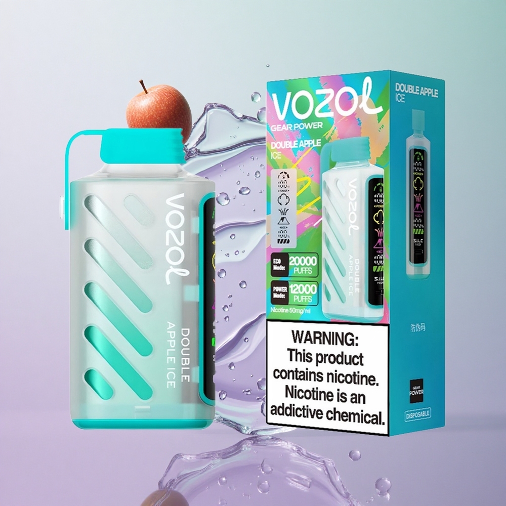 VOZOL Gear Power 20000 Puffs Doppia Mela Ice Italy wholesale Display Schermo Intero