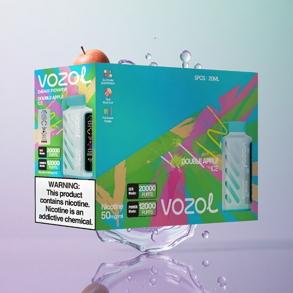 VOZOL Gear Power 20000 Puffs Doppia Mela Ice Italy wholesale Display Schermo Intero