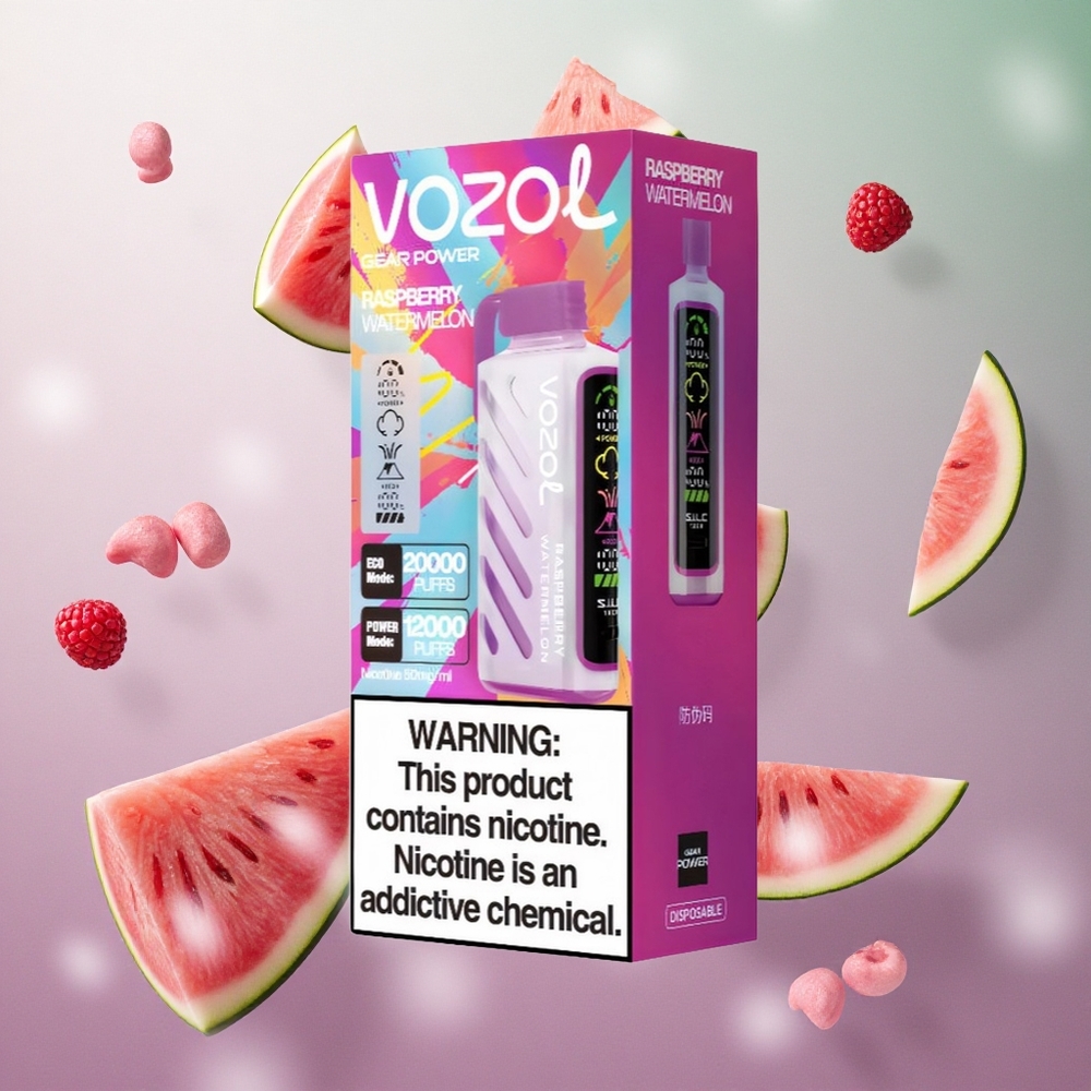 VOZOL Gear Power 20000 Puffs Lampone Anguria Display Schermo Intero Italy wholesale