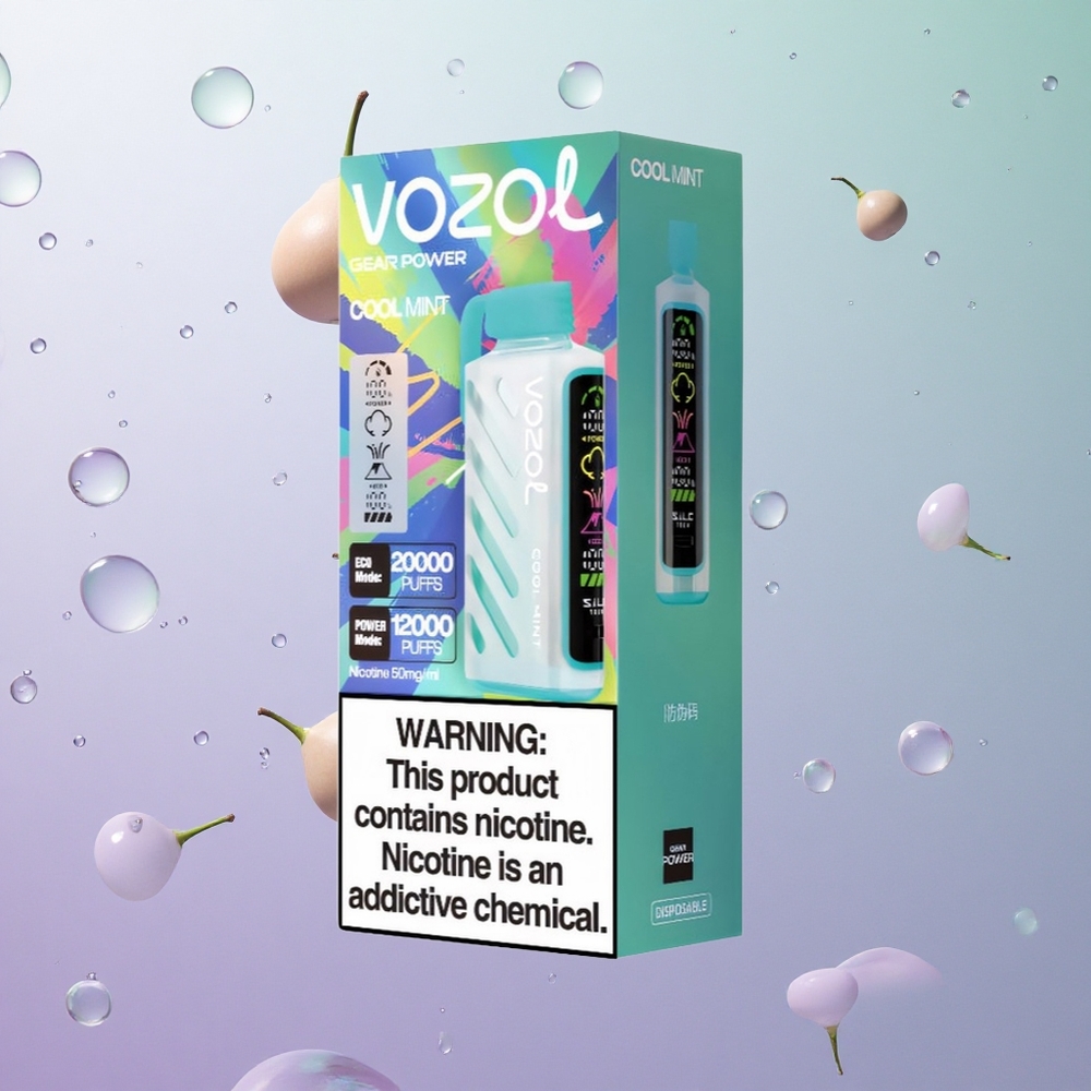 VOZOL Gear Power 20000 Puffs Menta Fresca Italy wholesale Dual Mesh Coil Display Integrale