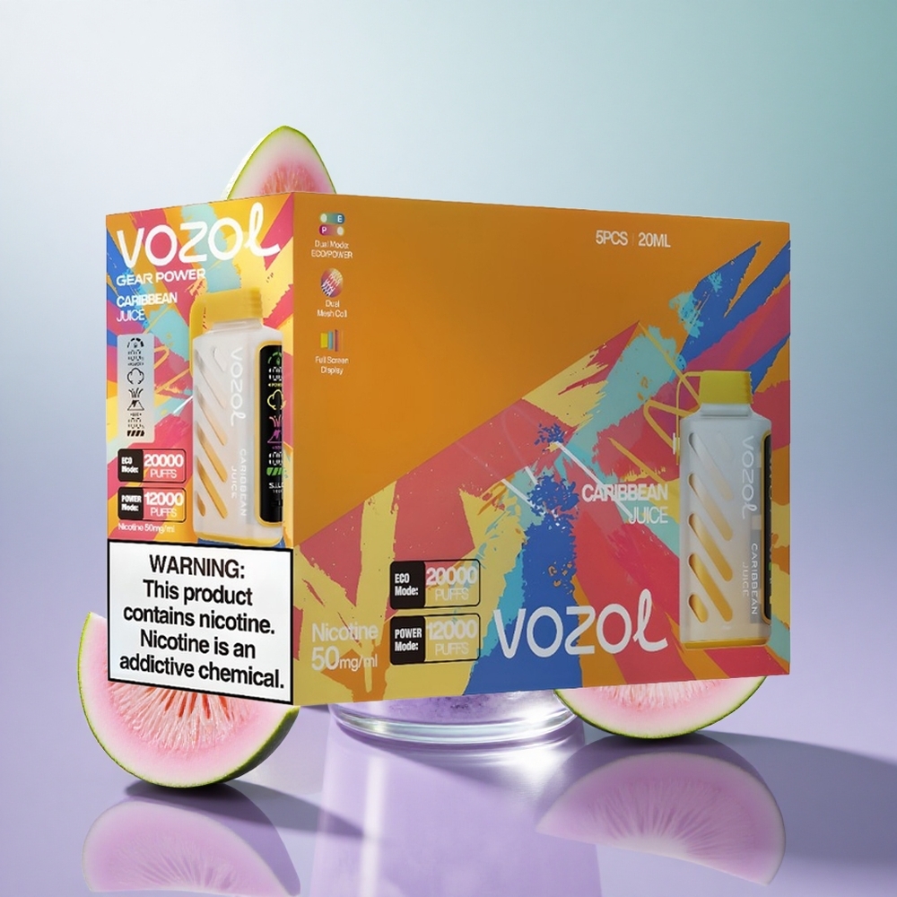 VOZOL Gear Power 20000 Puffs Succo dei Caraibi Italy wholesale Display Schermo Intero