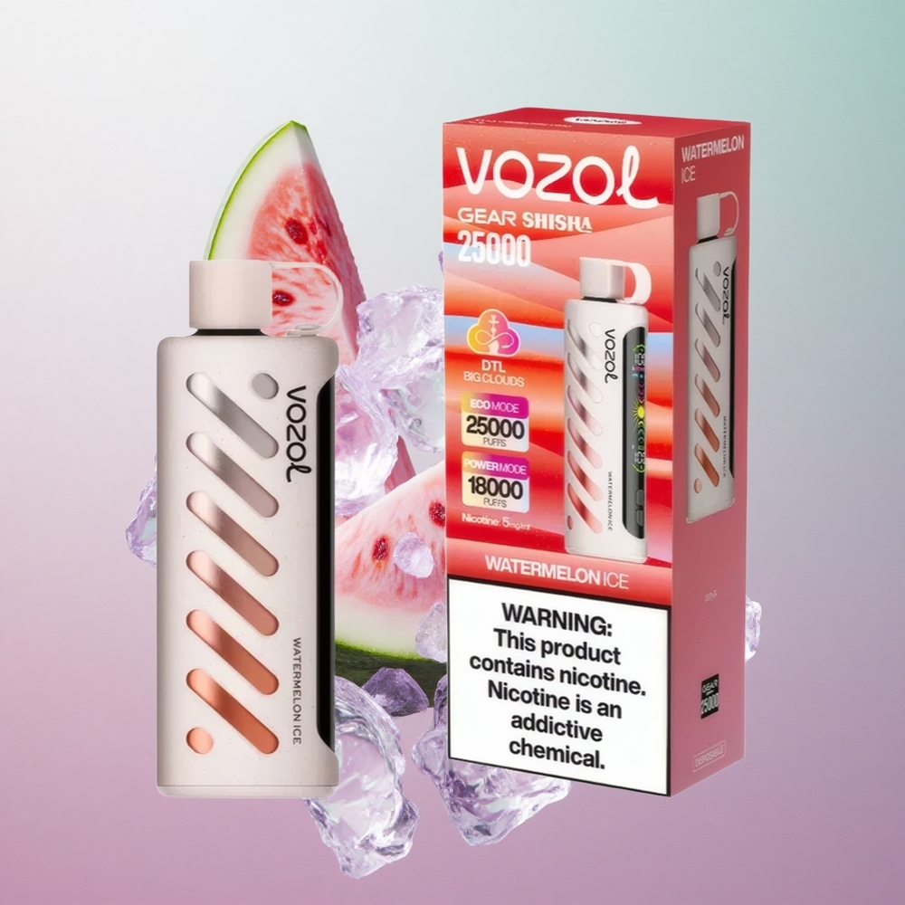 VOZOL Gear Shisha 25000 Puffs Anguria Ghiacciata Italy wholesale Dual Mesh Dual Modes S.i.L.C Tech