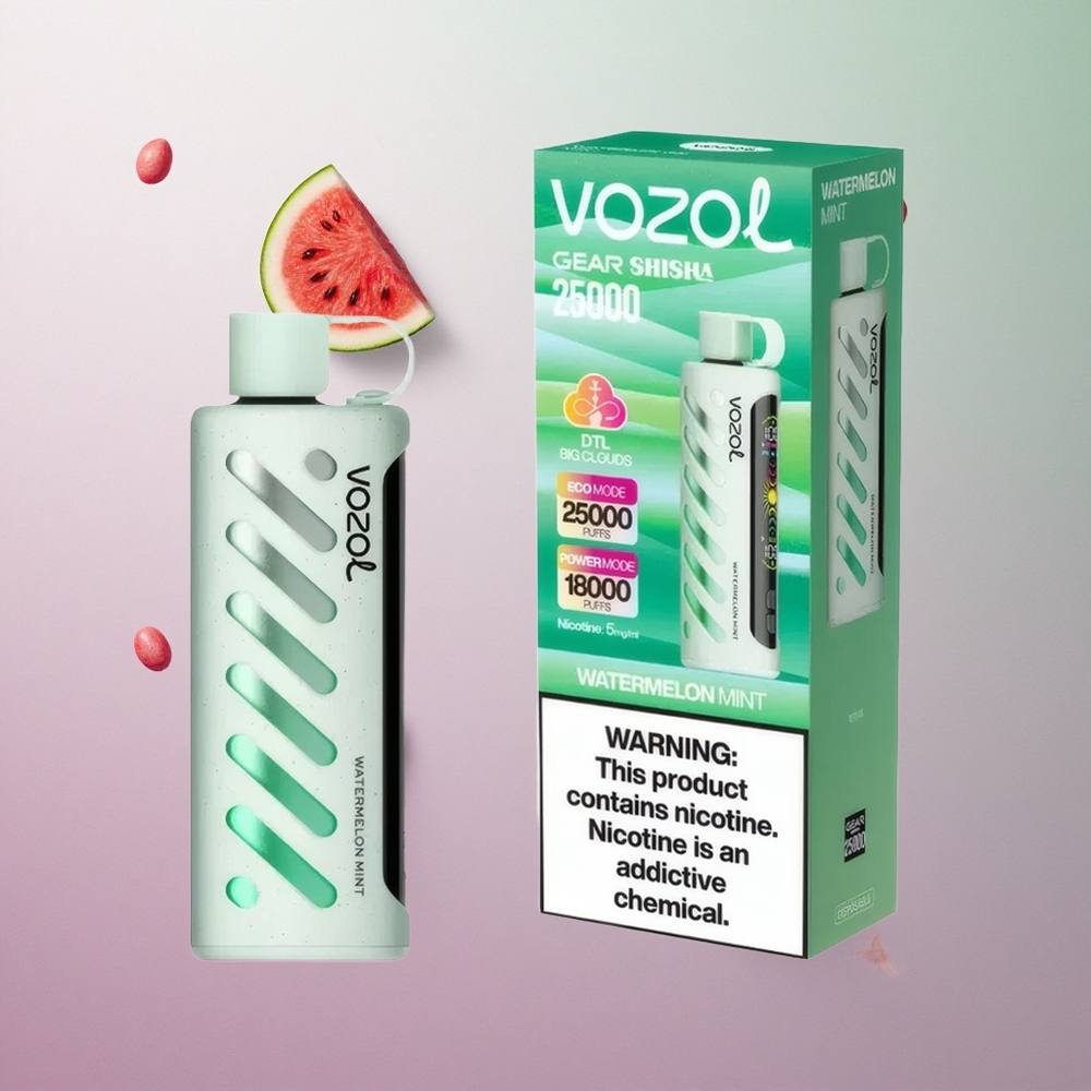 VOZOL Gear Shisha 25000 Puffs Anguria Menta Italy wholesale S.i.L.C Tech Dual Mesh