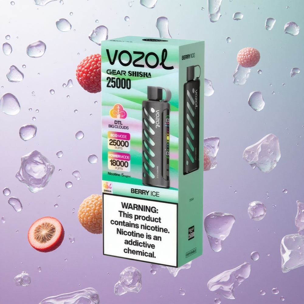 VOZOL Gear Shisha 25000 Puffs Berry Ice Gusto Gelato Italy wholesale S.i.L.C Tech Dual Mesh