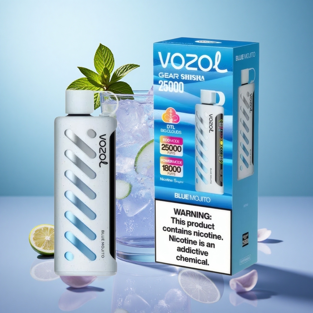 VOZOL Gear Shisha 25000 Puffs Blu Mojito Italy wholesale con 30 Gusti Deliziosi e S.i.L.C Tech