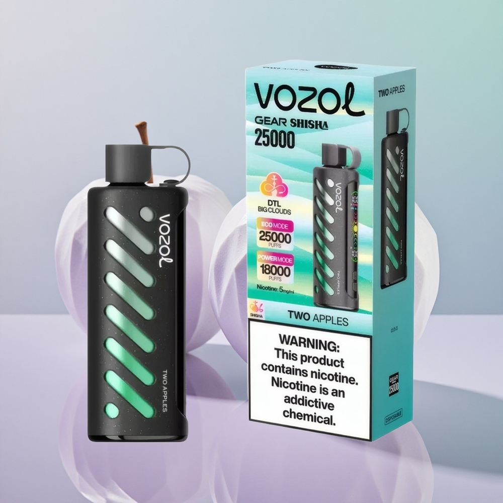 VOZOL Gear Shisha 25000 Puffs Due Mele 30 Gusti Deliziosi S.i.L.C Tech Italy wholesale
