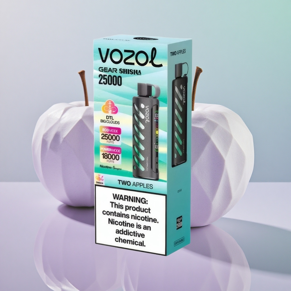 VOZOL Gear Shisha 25000 Puffs Due Mele 30 Gusti Deliziosi S.i.L.C Tech Italy wholesale