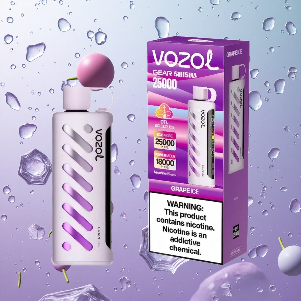 VOZOL Gear Shisha 25000 Puffs Ghiaccio d\'Uva Italy wholesale S.i.L.C Tech 30 Gusti