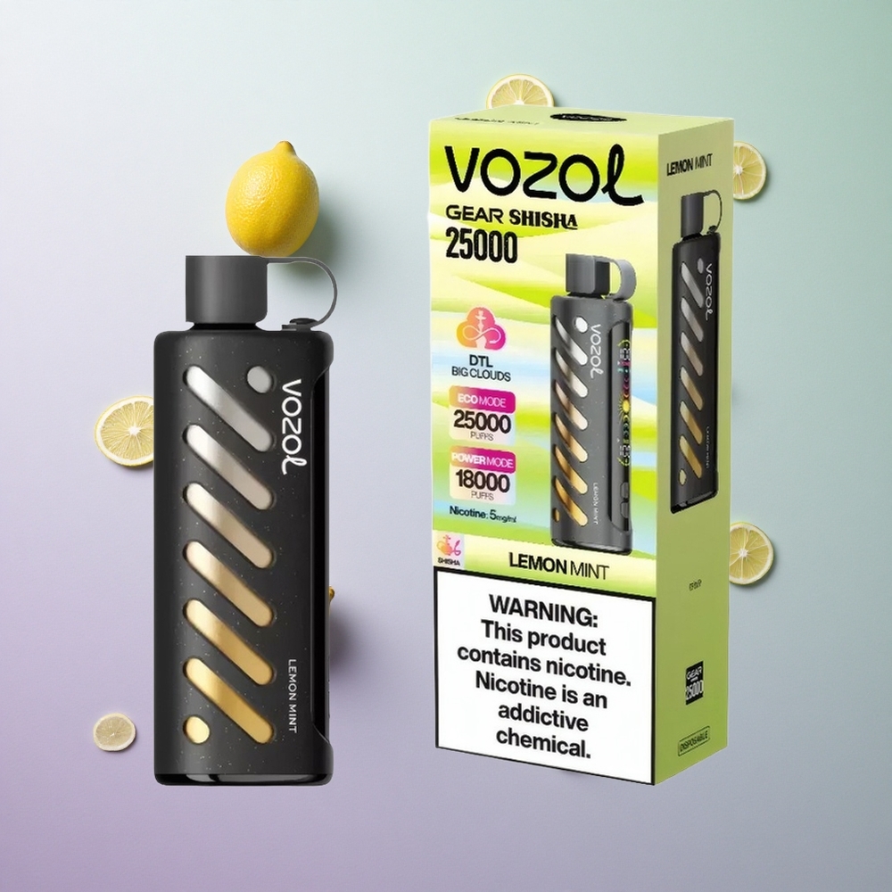 VOZOL Gear Shisha 25000 Puffs Limone Menta Italy wholesale S.i.L.C Tech Dual Mesh