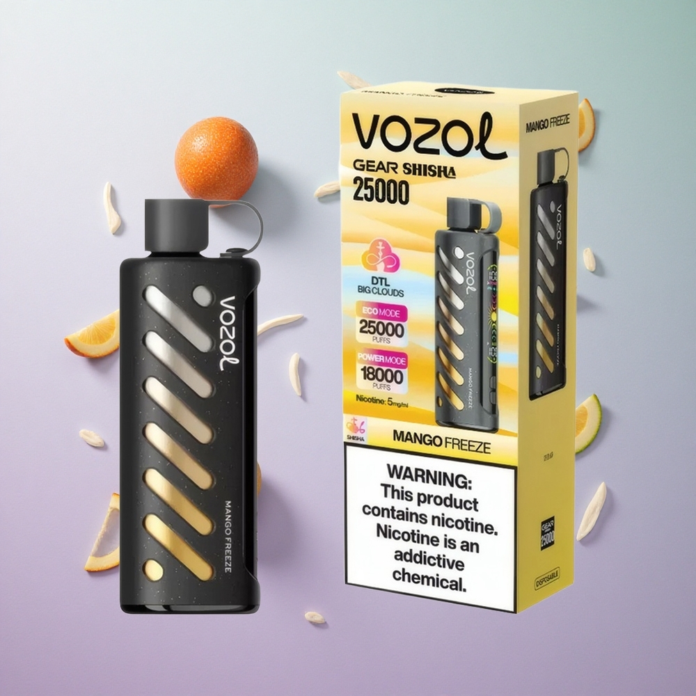 VOZOL Gear Shisha 25000 Puffs Mango Freeze Italia wholesale S.i.L.C Tech Dual Mesh