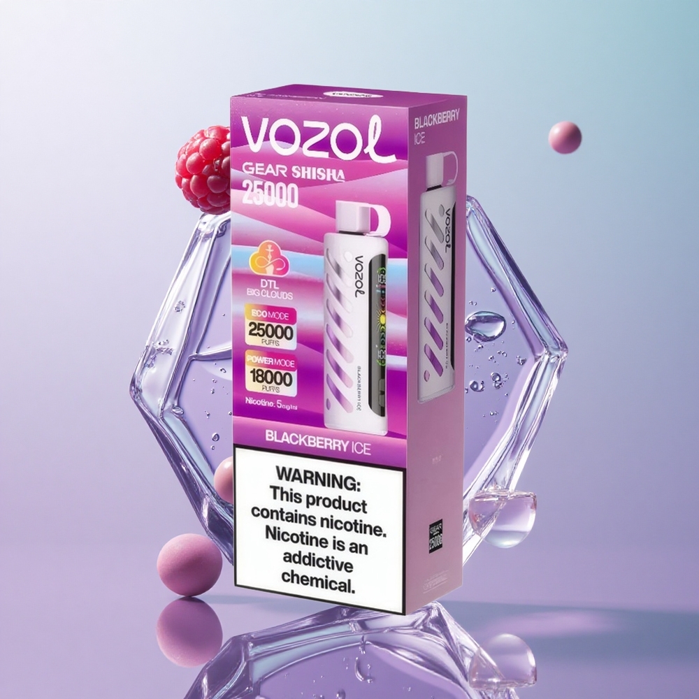 VOZOL Gear Shisha 25000 Puffs Mirtillo Ghiaccio Italy wholesale S.i.L.C Tech 30 Gusti