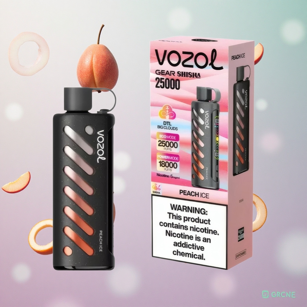 VOZOL Gear Shisha 25000 Puffs Pesca Ghiaccio Italy wholesale S.i.L.C Tech Dual Mesh