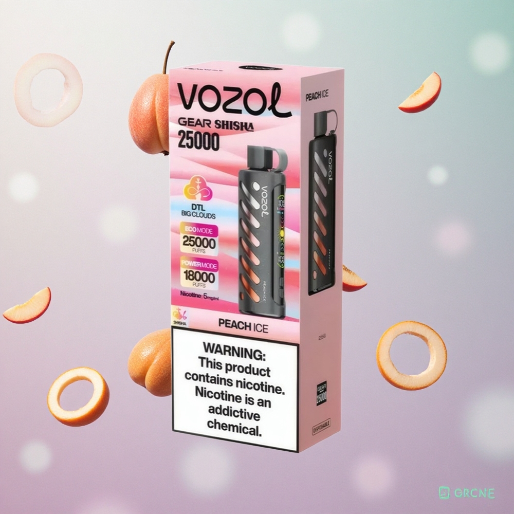 VOZOL Gear Shisha 25000 Puffs Pesca Ghiaccio Italy wholesale S.i.L.C Tech Dual Mesh