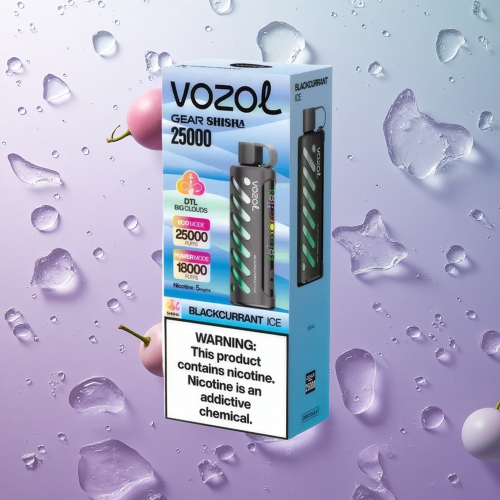 VOZOL Gear Shisha 25000 Puffs Ribes Nero Ghiaccio Italy wholesale S.i.L.C Tech Dual Mesh