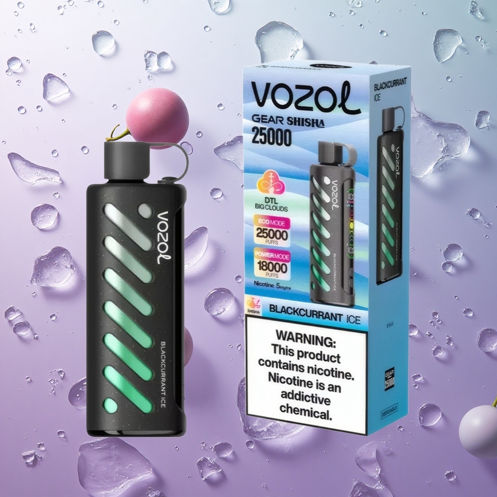 VOZOL Gear Shisha 25000 Puffs Ribes Nero Ghiaccio Italy wholesale S.i.L.C Tech Dual Mesh