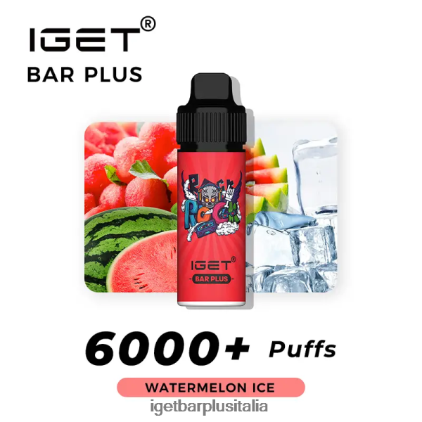IGET Vape Italia | Barretta iget senza nicotina più kit di svapo ghiaccio di anguria