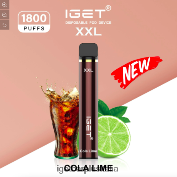 IGET Vape Italy | iget xxl - 1800 sbuffi calce cola