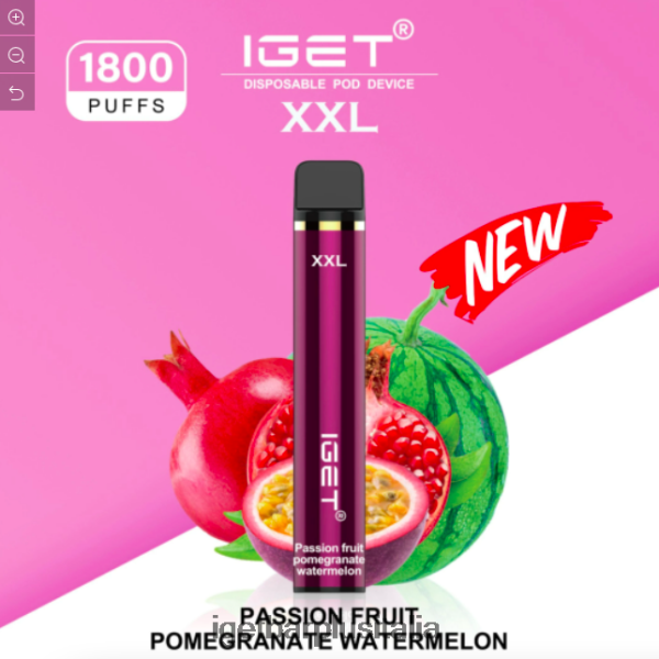 IGET Vape Online | iget xxl - 1800 sbuffi anguria, melograno, frutto della passione