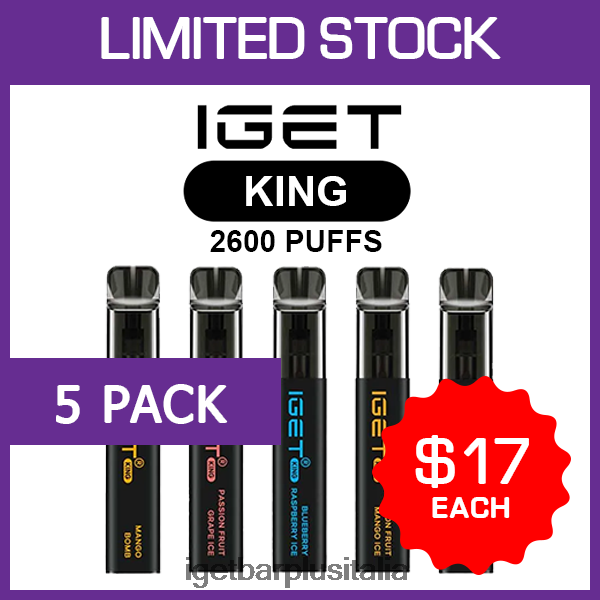 IGET Bar Italia | iget king - 2600 erogazioni - conf. da 5