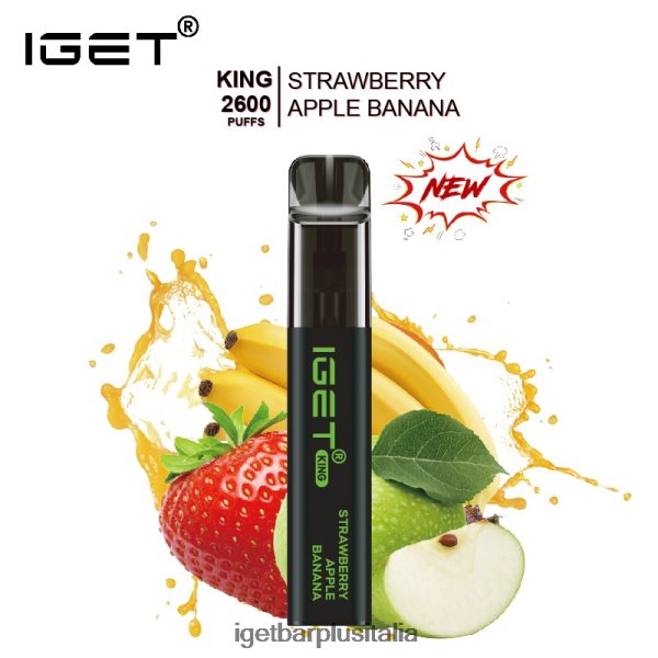 ghiaccio alla banana, mela, fragola