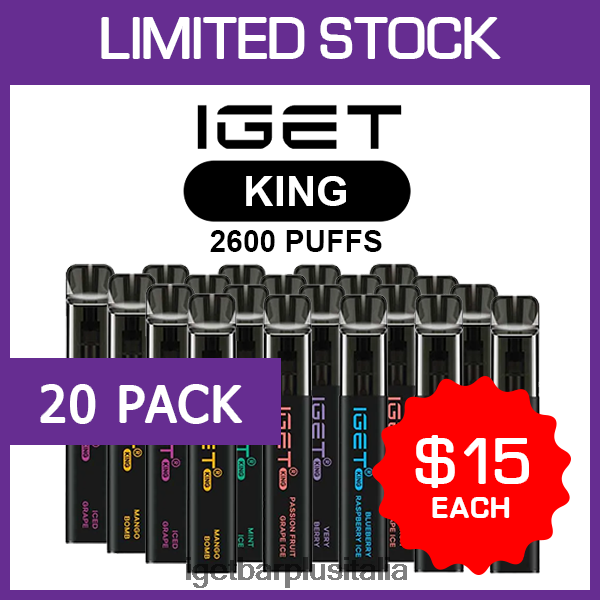 IGET Sigaretta Elettronica | iget king - 2600 bignè - conf. da 20