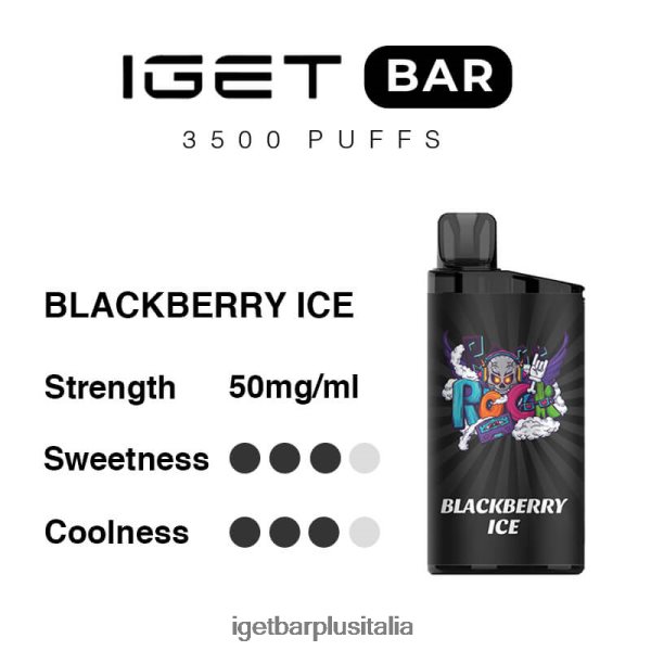IGET Bar Italia | barra iget 3500 boccate ghiaccio alla mora