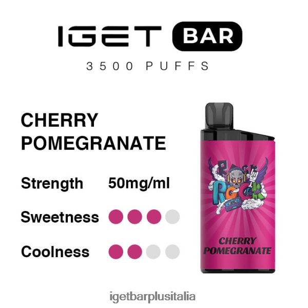 IGET Bar Italia | barra iget 3500 boccate melograno ciliegia