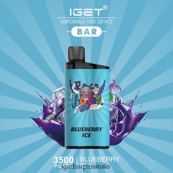 IGET Bar Italia | barra iget - 3500 sbuffi ghiaccio al mirtillo