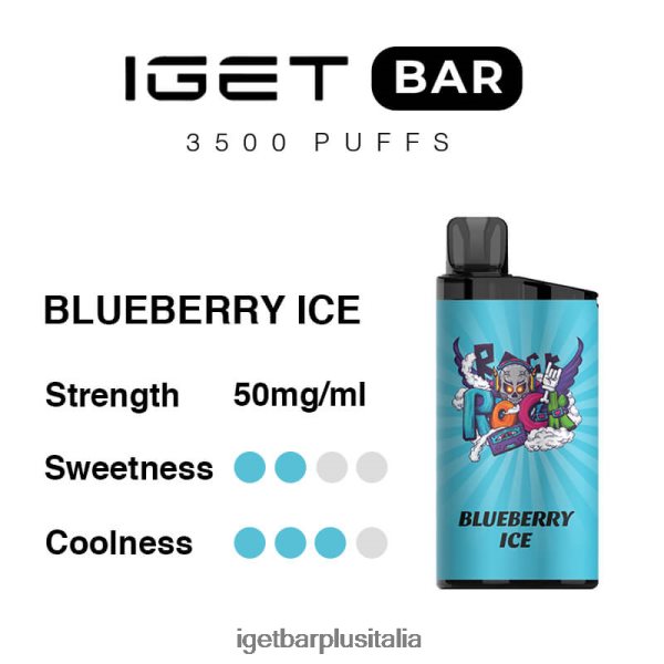 IGET Bar Italy | barra iget 3500 boccate ghiaccio al mirtillo
