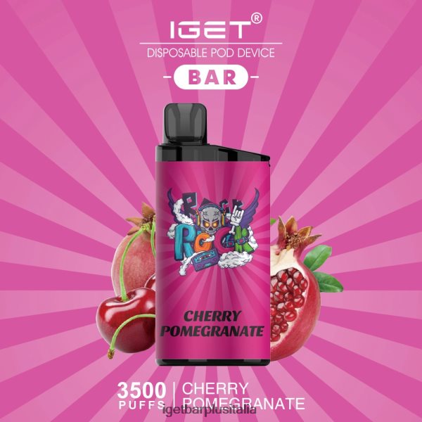 IGET E Cigarette | barra iget - 3500 sbuffi melograno ciliegia