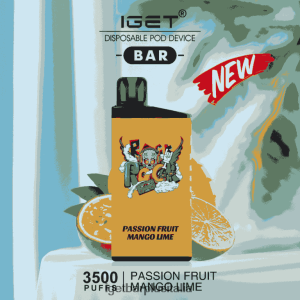 IGET Italia | barra iget - 3500 sbuffi lime mango frutto della passione