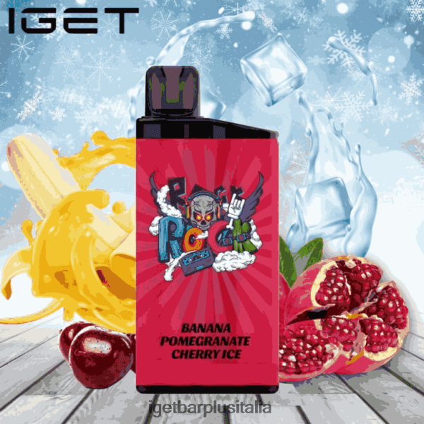 IGET Sigaretta Elettronica | barra iget - 3500 sbuffi gelato alla banana, melograno e ciliegia