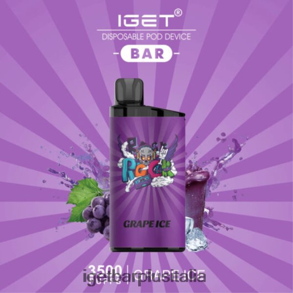 IGET Sigaretta Elettronica | barra iget - 3500 sbuffi ghiaccio d'uva