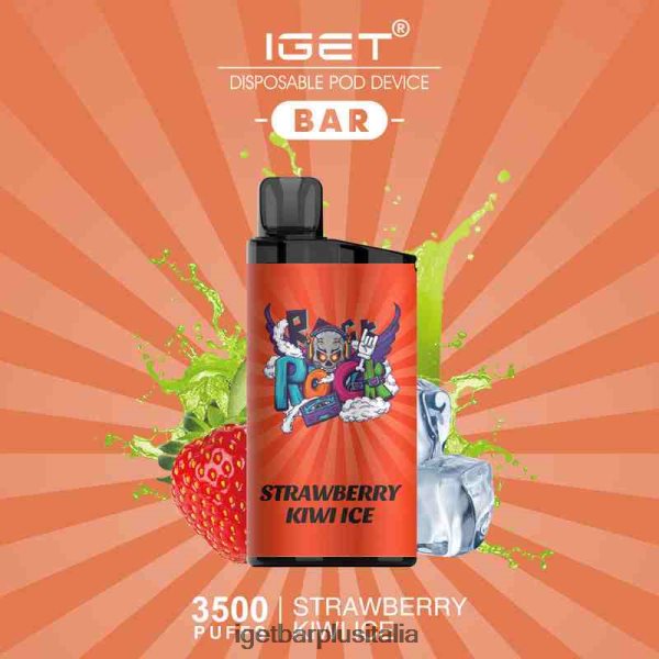 IGET Vape Italia | barra iget - 3500 sbuffi ghiaccio alla fragola e kiwi