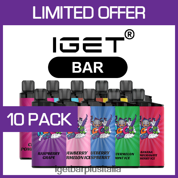IGET Vape Online | Barretta iget - 3500 bignè - conf. da 10