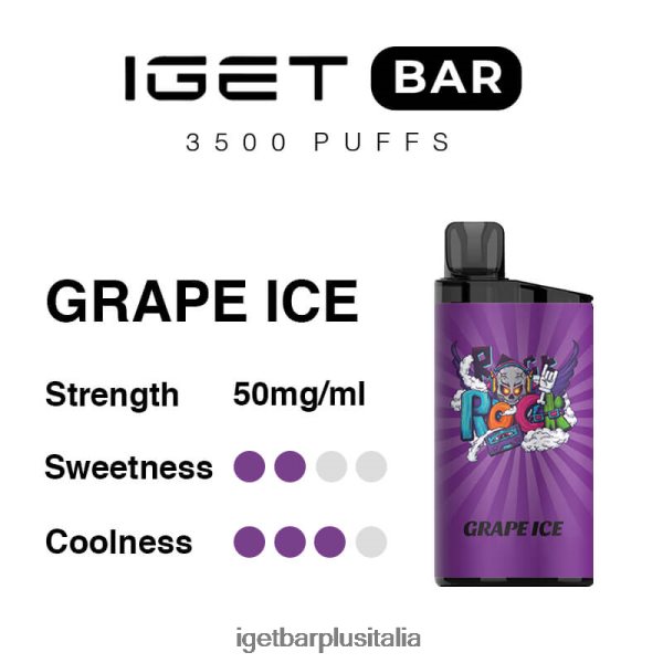 IGET Vape Online | barra iget 3500 boccate ghiaccio d\'uva