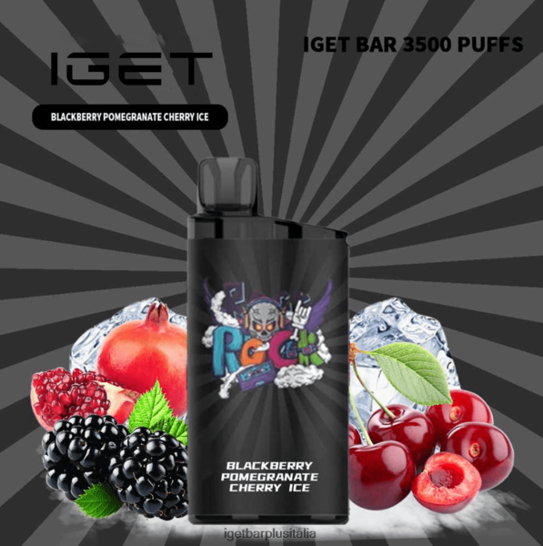 IGET Vapes Italy | barra iget - 3500 sbuffi gelato alla ciliegia, mora, melograno