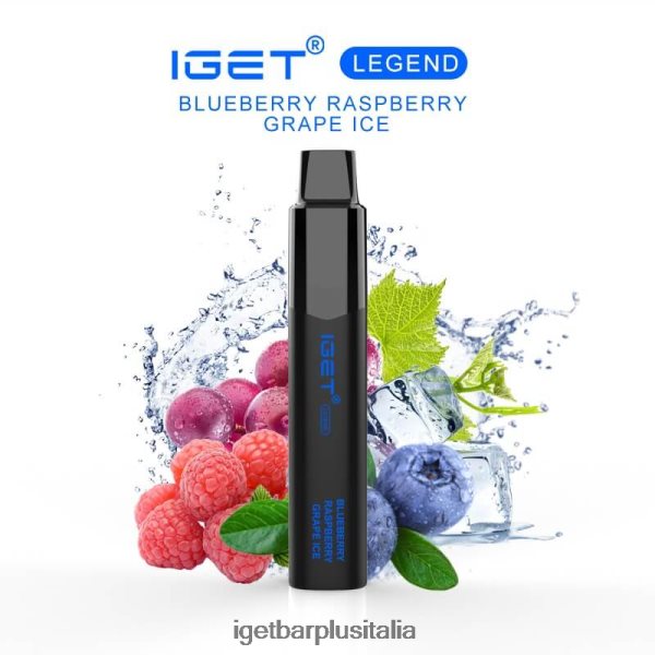 IGET Italy | leggenda iget - 4000 sbuffi ghiaccio d'uva al mirtillo e lampone