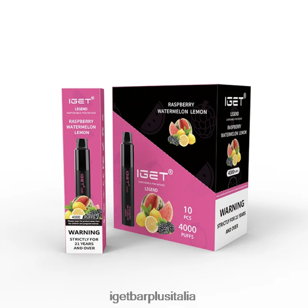 IGET Vape Italia | iget legend 4000 sbuffi lampone, anguria, limone