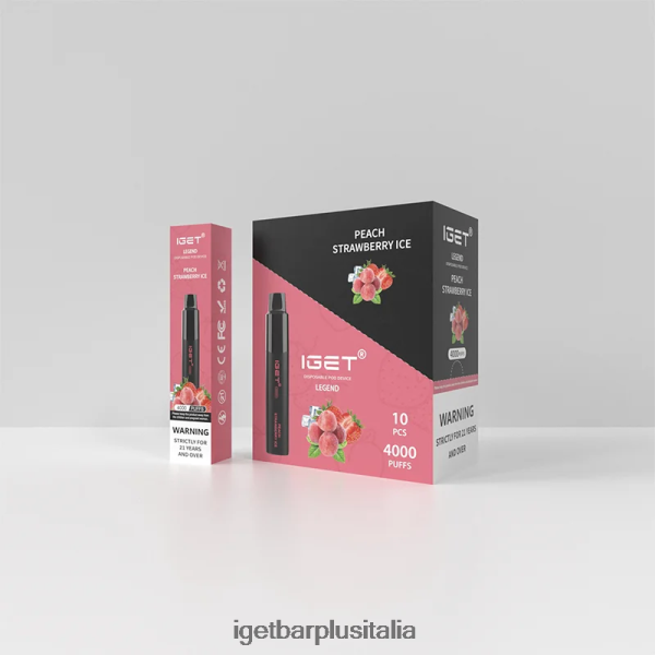 IGET Vape Online | iget legend 4000 sbuffi gelato alla fragola e pesca